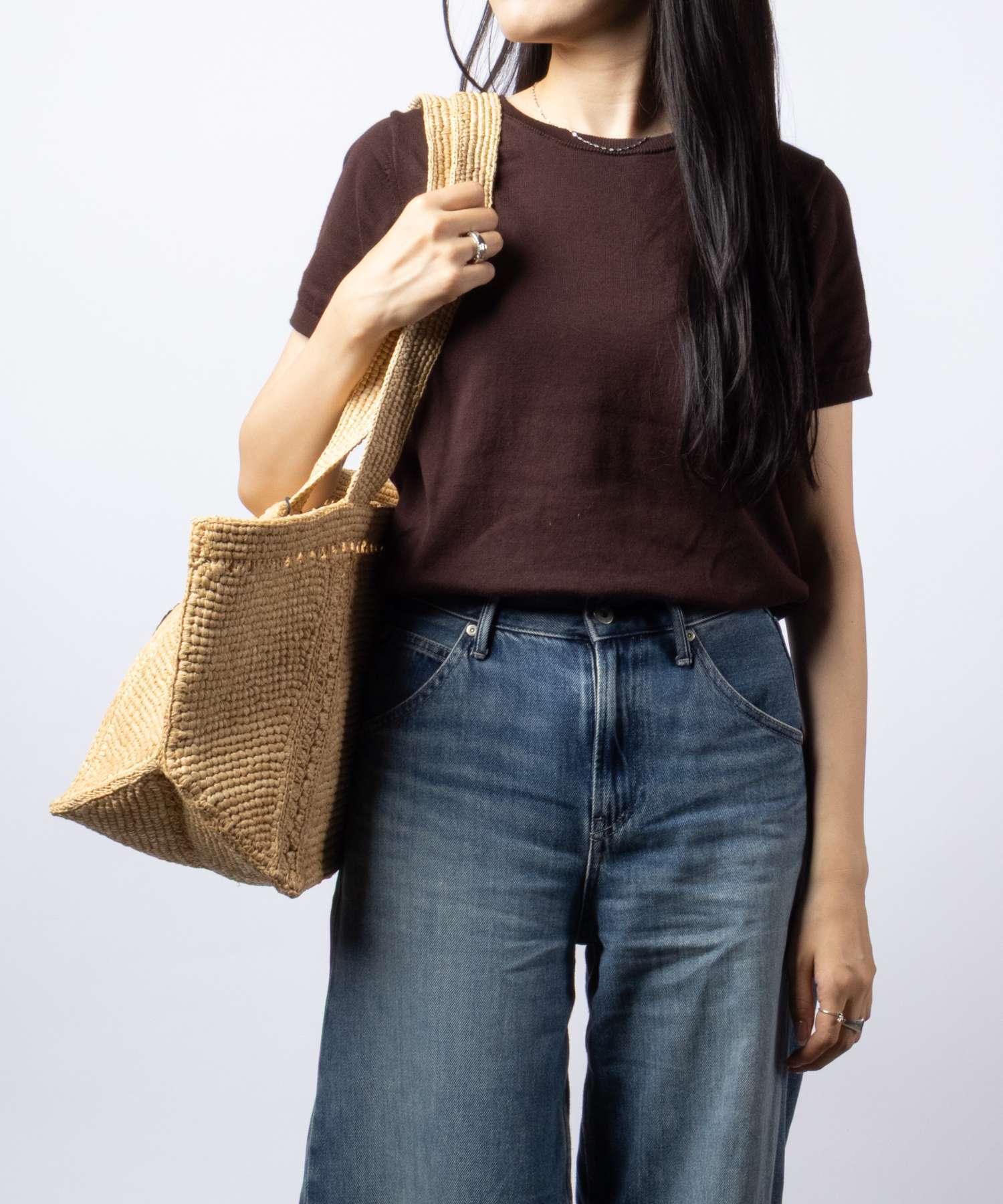 パトゥ PATOU TRAPEZE TOTE BAG GM ラフィア パトゥ ロゴ トラペーズ トート ラージ AC0920215 トートバッグ レディース バッグ