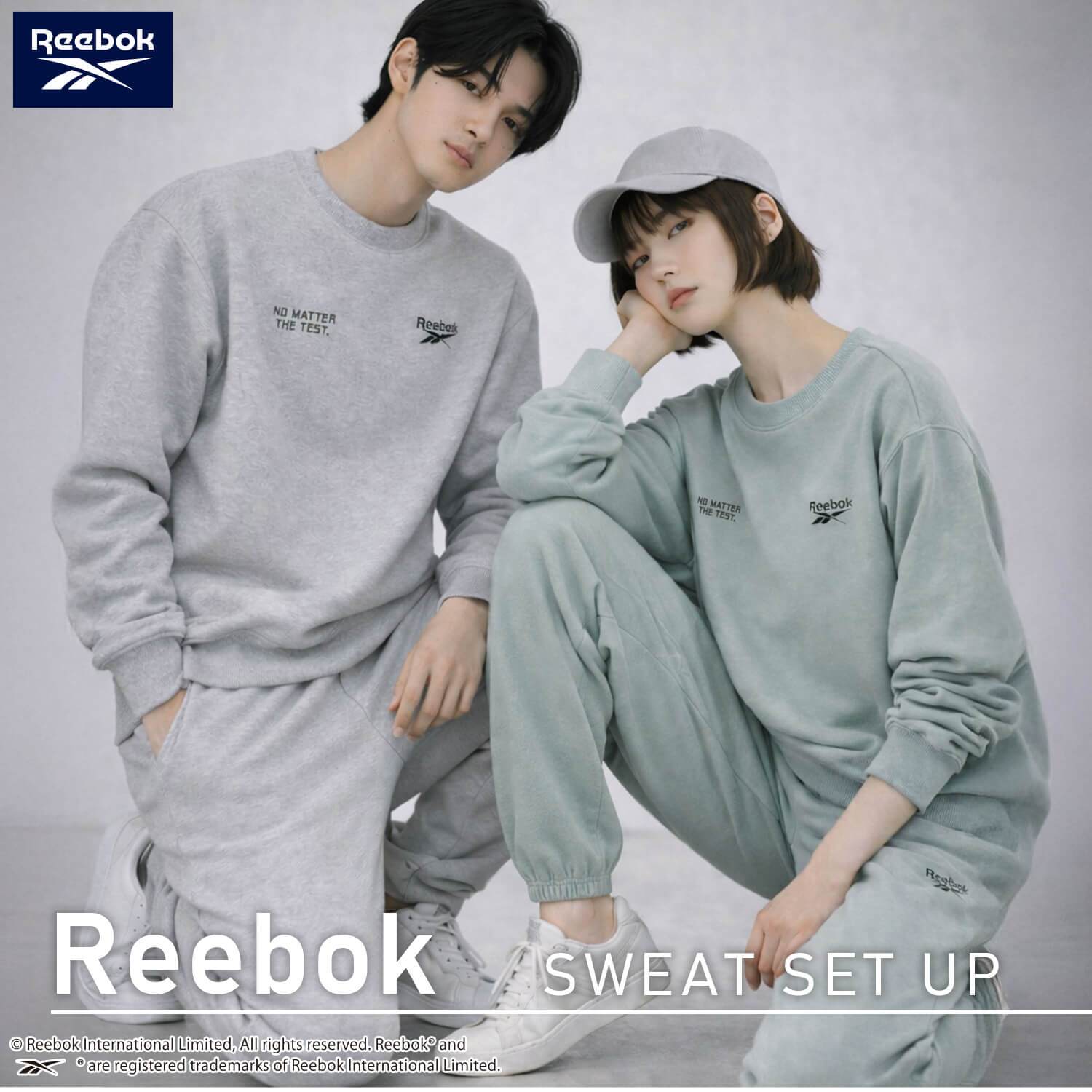 Reebok リーボック スウェット 上下 セット セットアップ メンズ レディース 裏起毛 あったか 保温 ゆったり 秋冬 スポーツウェア 部屋着 ルームウェア ストリート カジュアル ワンポイントロゴ 韓国風 黒 白 ブランド スポーティ 2026fw karlas別注
