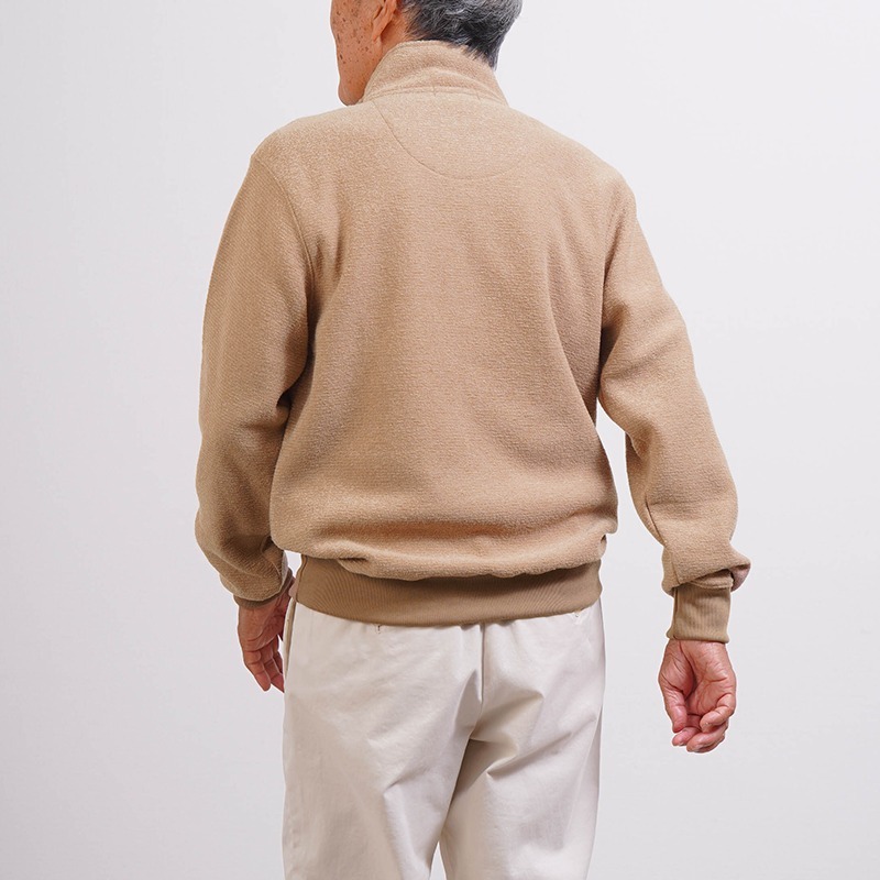 シニアファッション メンズ 80代 70代 60代 90代 秋冬 あったか ブークレー裏起毛 ハーフジップトレーナー おじいちゃん 服 誕生日 プレゼント 紳士服 男性 祖父 お年寄り 老人 高齢者 ギフト（cki-mt5-81443913）