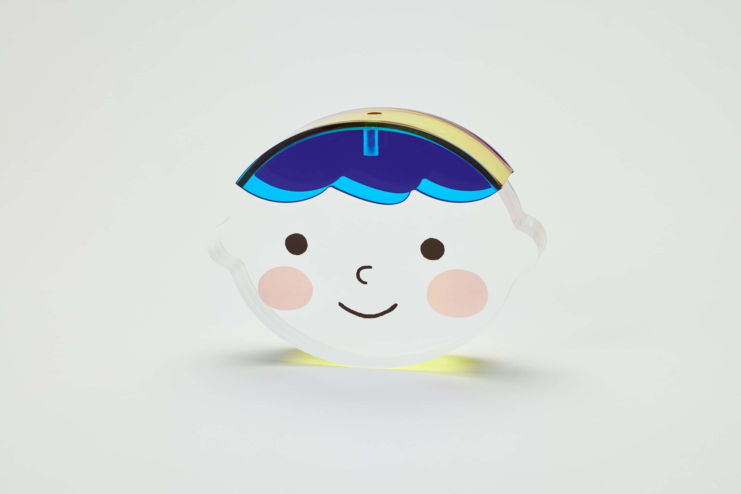 アクリルkittoko【D】(purple × yellow × blue) ファーストヘア ファーストカット 出産祝い お誕生日 ギフト プレゼント