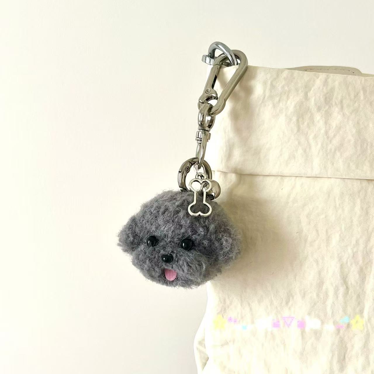 トイプードル キーホルダー ぬいぐるみ 犬 キーホルダー ふわふわ バッグチャーム プードル マスコット チャーム 可愛い 犬グッズ バッグ 鍵 小物 プレゼント ギフト 全5色