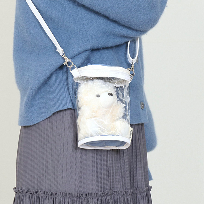 推し活 ぬいぐるみクリアバッグ[ぬいぐるみ 収納 ぬいポーチ 推し ぬいバッグ 小さめ ショルダー ポーチ クリア バッグ かわいい バッグポーチ クリアポーチ クリアケース 透明 デコ 通勤 通学 可愛い おしゃれ 推し活グッズ]