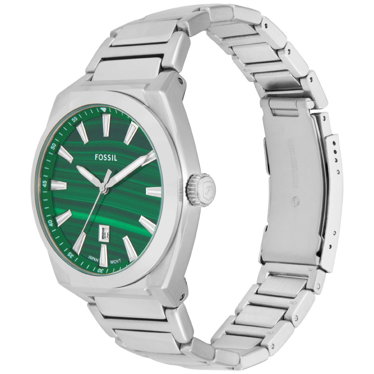 フォッシル FOSSIL 腕時計 メンズ EVERETT 三針デイト ステンレス 