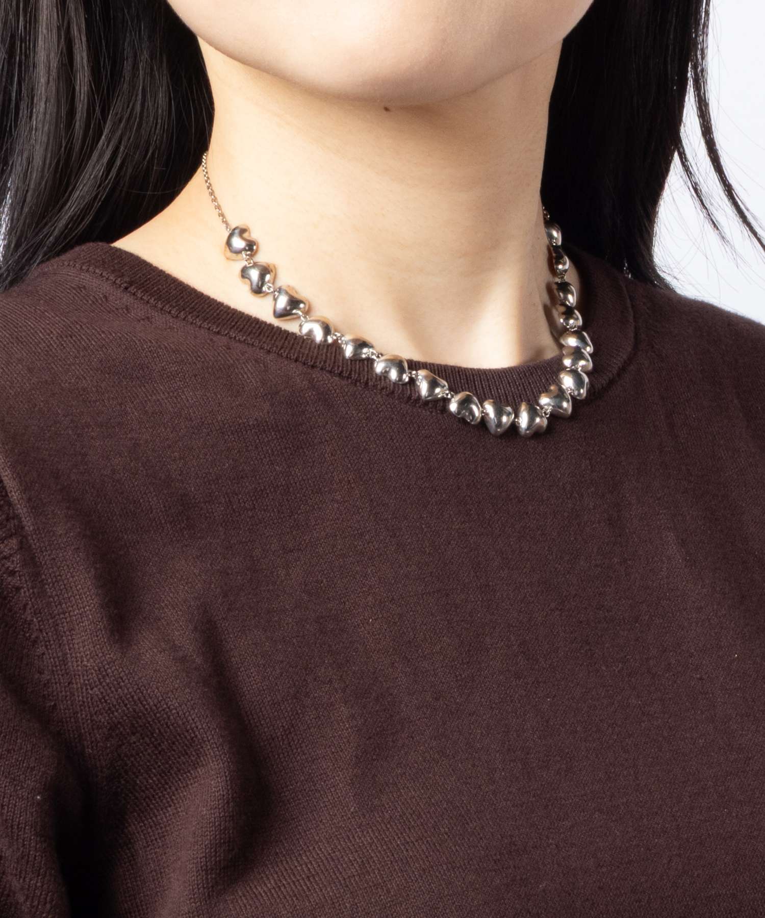 アミ パリス AMI PARIS METAL HEART CHOKER メタル ハート チョーカー UJW982.362 ネックレス レディース アクセサリー シルバー