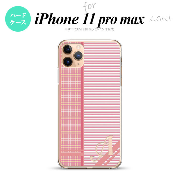 iPhone11ProMax iPhone11pro max スマホケース ハードケース チェック ボーダー 赤 +アルファベット メンズ レディース nk-i11pm-1606i