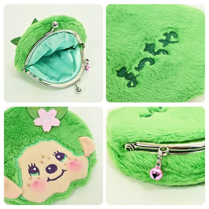 モンチッチ 和キャラがま コインケース 小銭入れ サイフ がま口 がまぐち モンチッチくん モンチッチちゃん 抹茶 桜餅 グリーン ピンク 和風 和柄 ミニ 財布 小さめ コンパクト レディース  子供 キッズ 女の子 男の子 かわいい 可愛い キャラクター 人気 キャラがま