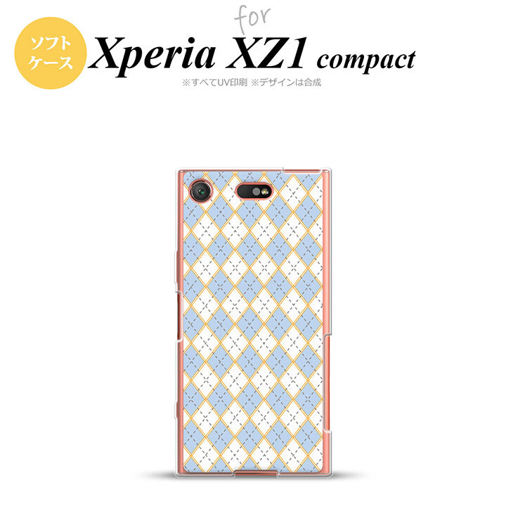 【SO02K】【スマホケース/スマホカバー】【エクスペリア XZ1】SO02K スマホケース Xperia XZ1 Compact SO-02K カバー エクスペリア XZ1 アーガイル 青×グレー nk-so02k-tp1413【メール便送料無料】
