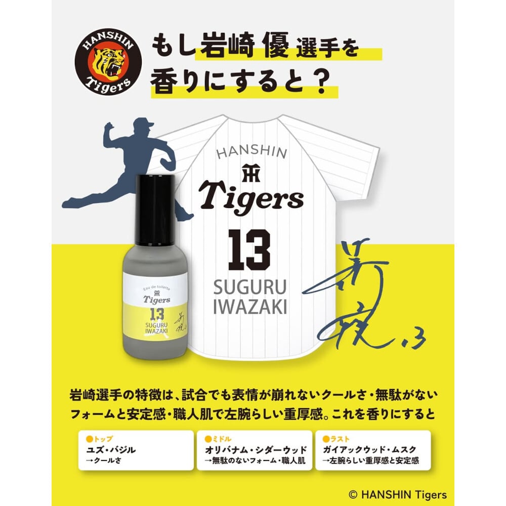 阪神タイガース オードトワレ ＃13 岩崎優 選手