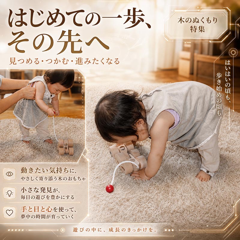 [日本製安心おもちゃ]　六輪車(ミニ)赤ちゃんバージョン　日本グッドトイ受賞 　[木のおもちゃ 日本グッド・トイ委員会選定おもちゃ 知育玩具 1歳 2歳 3歳 4歳 5歳 幼児子供～高齢者 小学生 誕生日ギフト～出産祝いにお薦め♪ 玩具  親子 木育 家族 ]