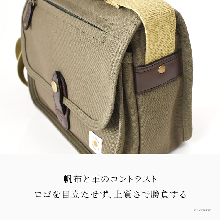 日本製 オーガニックコットン メンズ 帆布 ショルダーバッグ 軽い 小さめ 夏 ショルダー 小さい コットン バッグ 軽量 シンプル ミニ ショルダー バッグ 斜めがけ バッグ ネイビー バッグ キャメル ブラウン カーキ キャンバス バッグ 男性 30代 40代 50代 ショルダーポーチ 豊岡鞄