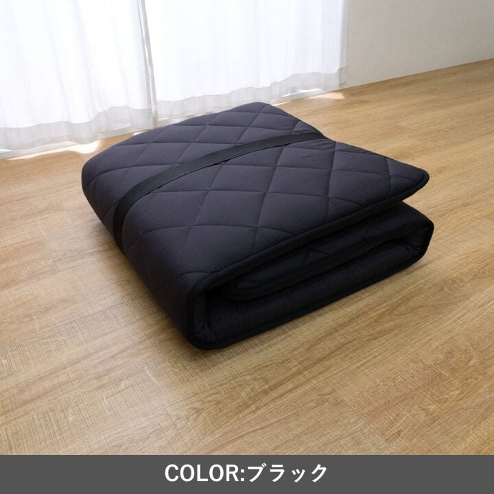 アウトドアマット エスナ 65×180cm 3層構造 ごろ寝マット お昼寝マット 車中泊マット 手洗い 持ち運び ゴムバンド付き ポリエステル ベージュ ブラック レジャーマット キャンプマット 軽量 収納しやすい 防災 車内 寝具 持ち運びマット 寝室
