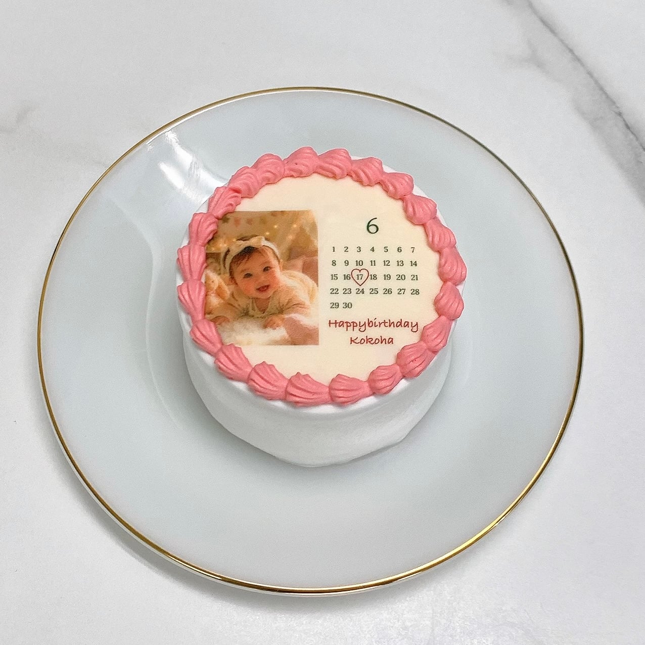 【選べる9色】お好みの写真で作るカレンダーケーキ【写真ケーキ】【プリントケーキ】【オーダーケーキ】【宅配】【記念日に】3号4号5号6号
