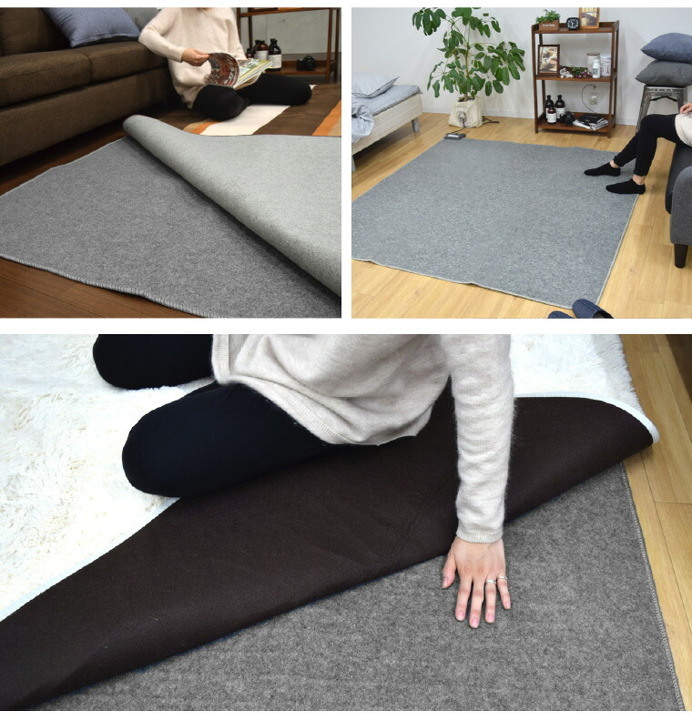 ホットカーペット 2畳 カバー付き 2点セット 本体サイズ約168×168cm 10mm厚 ねこ柄フランネルラグ(カバー:約185×185cm) ベージュ 多機能搭載 メーカー1年保証 8時間自動オフ 省エネ 3面切り替え 16折収納 ねこcset