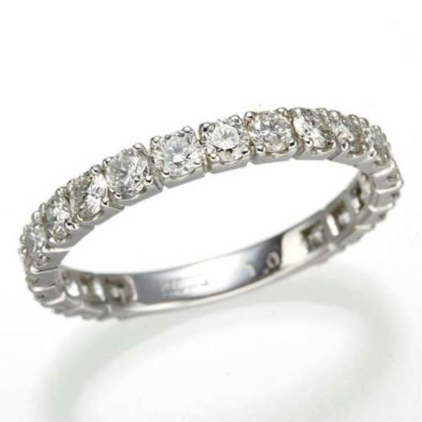 プラチナ Pt900 ダイヤモンド エタニティリング 1ct 1カラット 指輪 9号 鑑別書付 レディース ジュエリー アクセサリー ギフト プレゼント 贈り物