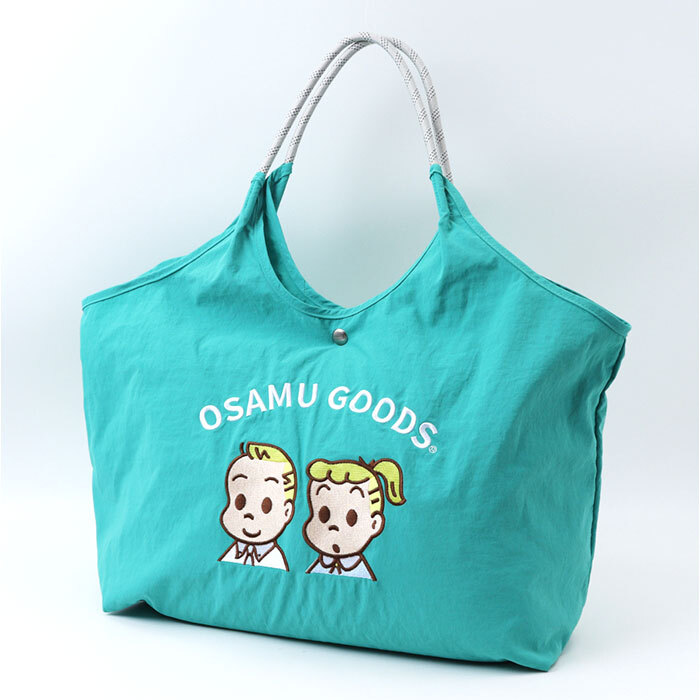 OSAMU GOODS トートバッグ 通販 トートバック サブバッグ エコバッグ オサムグッズ 原田治 ロープハンドル バッグ ナイロン 刺繍バッグ かわいい 軽量 軽い 撥水 キャラクター レディース エンブロイトート OTNS-01 レトロ 旅行