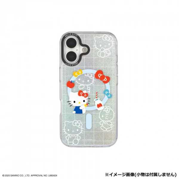 iPhone17 ケース ハローキティ MagSafe 対応 カバー サンリオ キャラクター 耐衝撃 TPU クリア インナーシート付 ストラップホール付 おしゃれ かわいい スマホケース サンリオ正規ライセンス品
