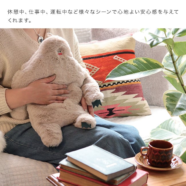 NOOKs ヌークス YETI イエティ湯たんぽカバー[かわいい 湯たんぽ カバー おしゃれ ふわふわ もこもこ カバーのみ 袋 ケース 抱っこ ぬいぐるみ エコ 節電 冷え対策 寒さ対策 防寒グッズ 温活 防寒 インテリア 雑貨 冬 冬支度] 即納