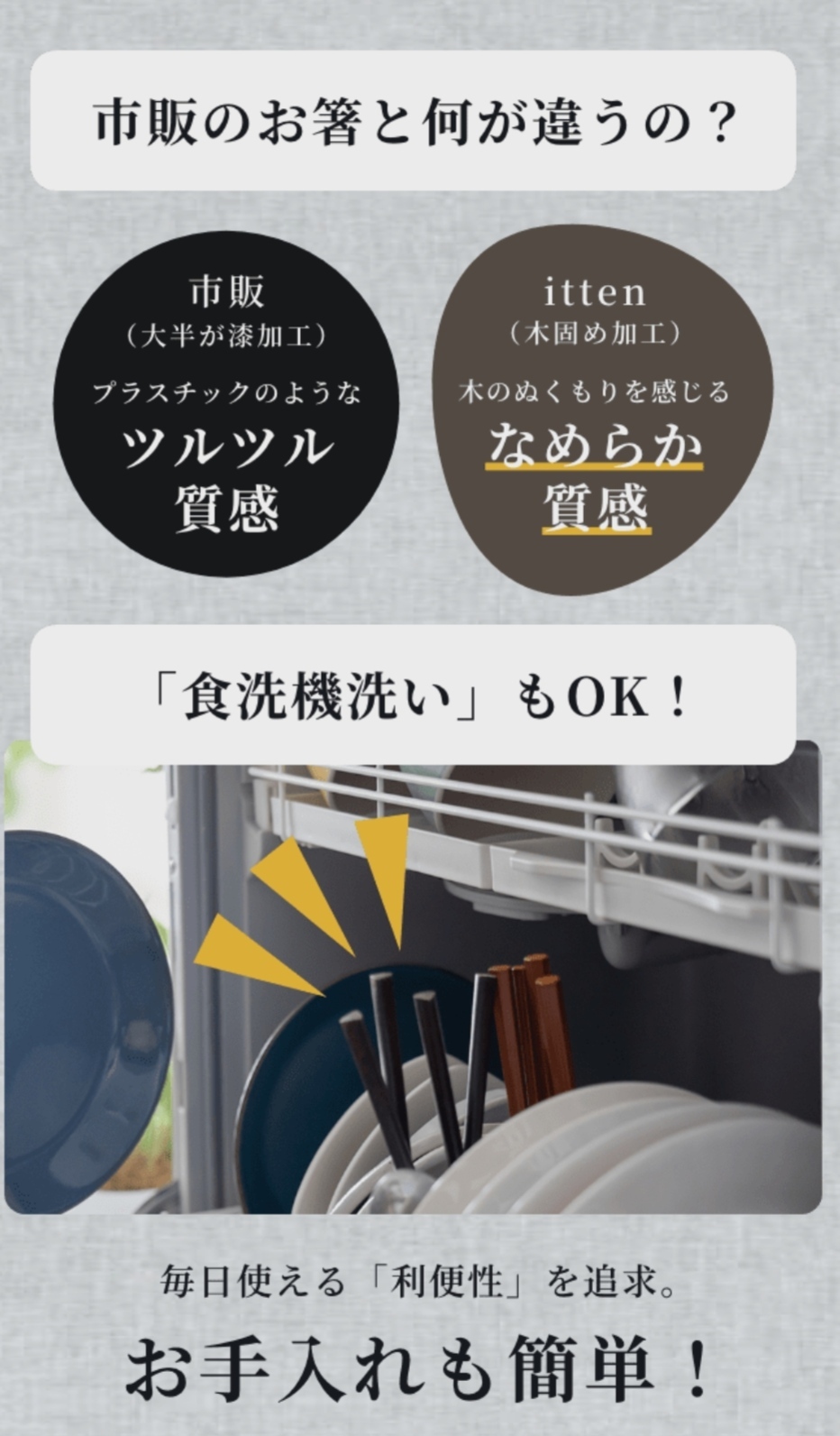 パーソナライズお箸「itten」ギフト プレゼント お祝い 誕生日