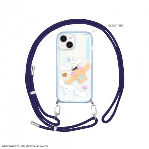 iPhone 15 ケース シナモロール iPhone 14 13 カバー 耐衝撃 スマホケース サンリオ キャラクター ストラップループ付き おしゃれ 可愛い ハイブリッドケース サンリオ正規ライセンス品