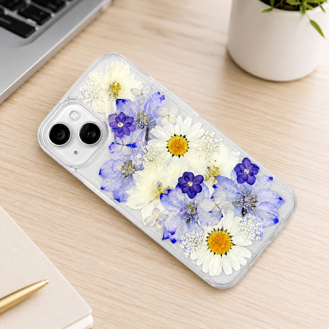 【ほぼ全機種対応スマホケース❁】押し花スマホケース NO.612（着日指定不可） iPhone/Xperia/AQUOS/Galaxy他
