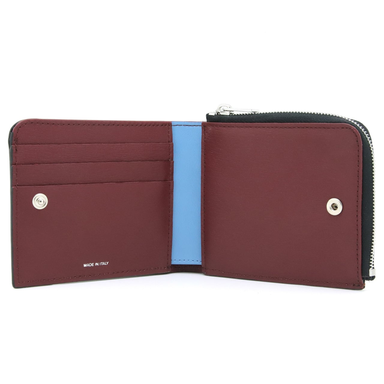 ポールスミス 財布 Paul Smith 二つ折り財布 L字ファスナー二つ折り財布 小銭入れあり メンズ ブラック ボルドー スカイブルー マルチストライプ M1A-7970-WSTRGS 79 【ラッピング無料 誕生日 お祝い プレゼント ギフト 贈り物】 送料無料