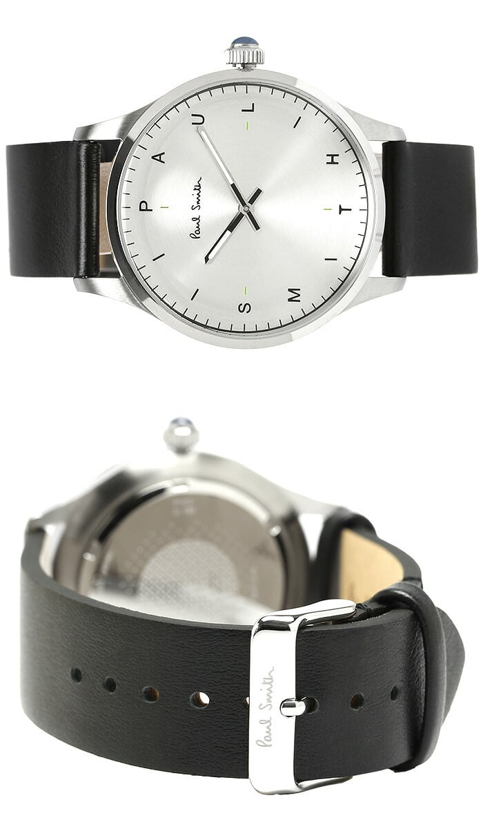 ポールスミス Paul Smith 腕時計 メンズ 革ベルト 41mm レザー クラシック ブランド 人気 ウォッチ ギフト プレゼント テンポ TEMPO グリーン グレー シルバー ブラック