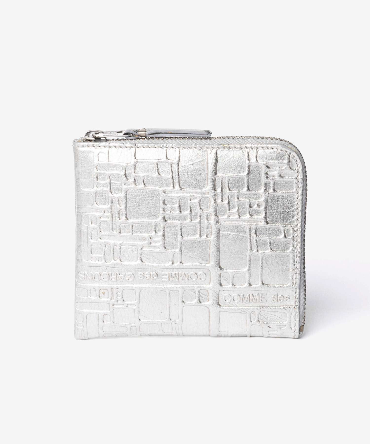 コムデギャルソン COMME DES GARCONS EMBOSSED LOGOTYPE エンボスロゴタイプ HALF ZIP WALLET ハーフジップ ウォレット SA3100EG ミニ財布 L字ファスナー コインケース ユニセックス 財布