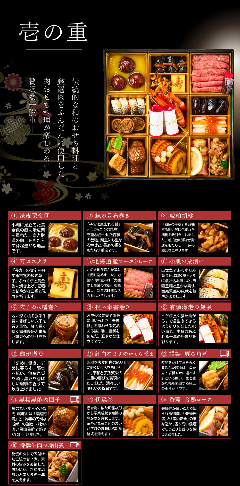 おせち 2027 肉おせち 【贅】 2～3人前 1段 冷蔵 【送料無料(一部地域除く】