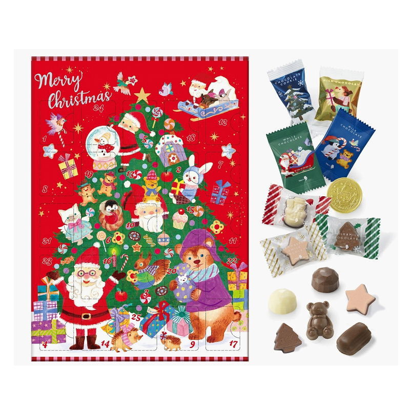 【予約受付中・数量限定品】送料無料（ゆうパケット便）メリーチョコレート クリスマス スイーツカレンダー ※出荷は10月末～11月頃より順次
