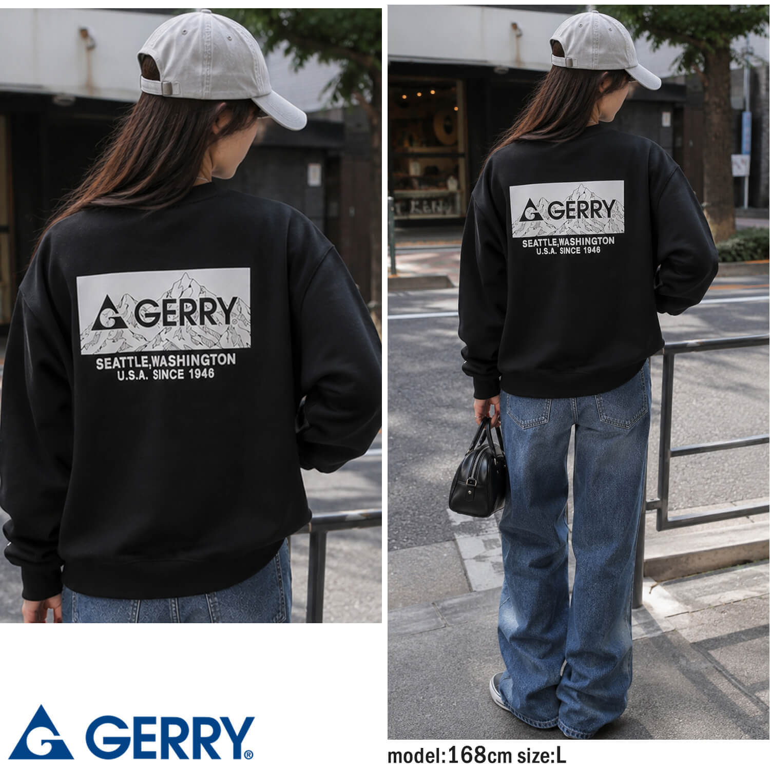 【予約】GERRY ジェリー スウェット トレーナー レディース メンズ gea-m0032 裏起毛 バックプリント 長袖 刺繍 クルーネック 防寒 ビッグシルエット オーバーサイズ アメカジ アウトドア ストリート カジュアル M L LL 2026FW  別注