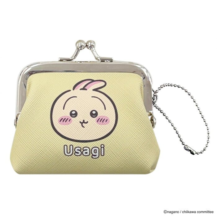 【1月20日入荷分予約受付中】 ちいかわ ミニがま口 コインケース うさぎ イエロー 小銭入れ ポーチ 小物入れ キーホルダー ボールチェーン付き キャラクター グッズ 雑貨 プレゼント ギフト