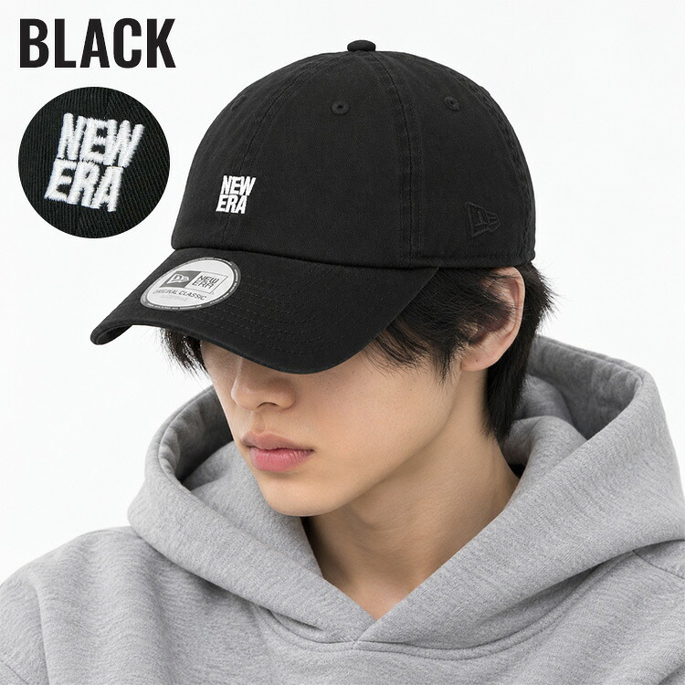 キャップ ニューエラ NEWERA レディース メンズ カジュアルクラシック Mini Square Logo ブランド ロゴ ワンポイント 刺繍 15136942 15136943 15136944 シンプル 帽子 イージースナップ ローキャップ 小さめ 大きめ サイズ調整可能 ブラック カーキ ホワイト 黒 日焼け対策