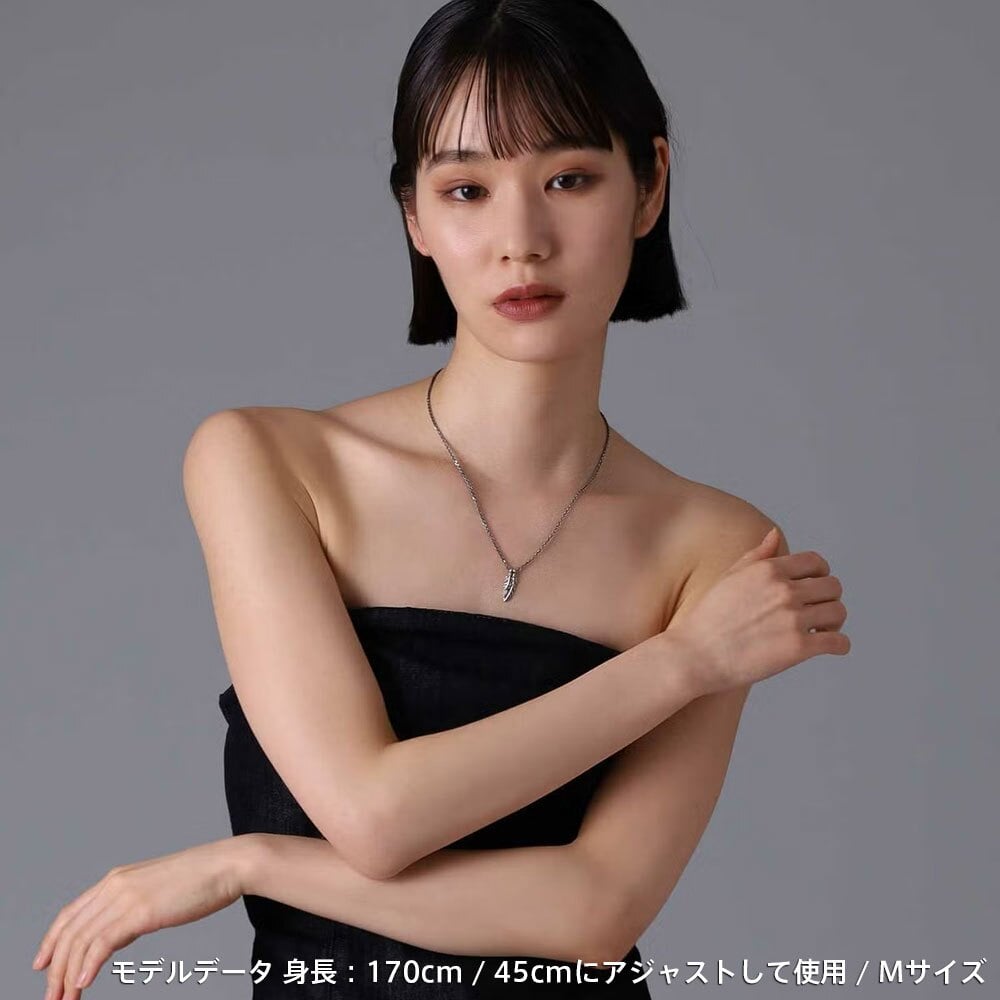 ライオンハート ツインフェザー ネックレス シルバー925 M L 羽根 メンズ ブランド