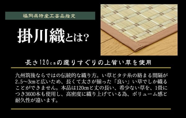 夏ラグ 夏用カーペット 掛川織い草カーペット『豊後』江戸間4.5畳(約261×261cm）