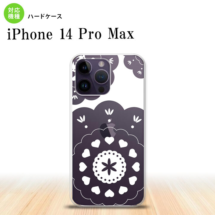 iPhone14 ProMax iPhone14 Pro Max スマホケース 背面ケース ハードケース レース クリア 白 2022年 9月発売 nk-i14pm-1481