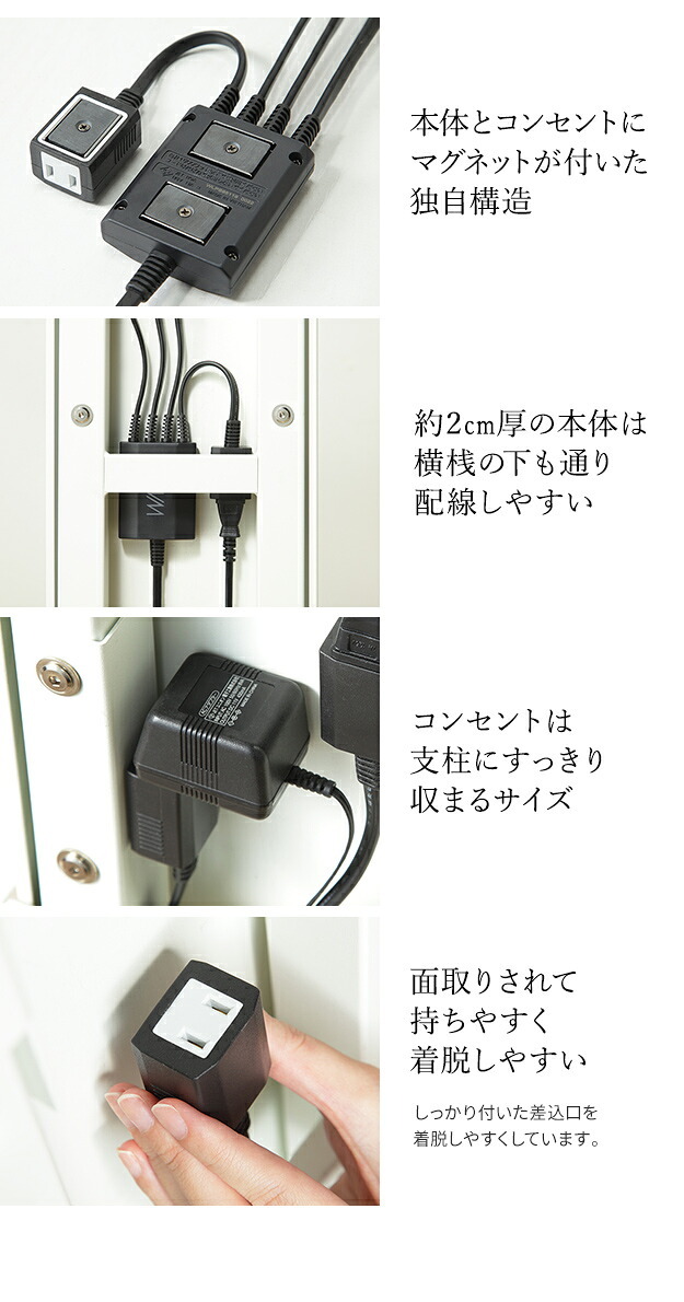 WALLインテリアテレビスタンド A2対応 スマート設置オプションセット-電源タップ-電源タッププレート-コードカバー 追加オプション 部品 パーツ 配線整理 配線カバー ケーブルカバー 配線隠し モダン おしゃれ WALLオプション