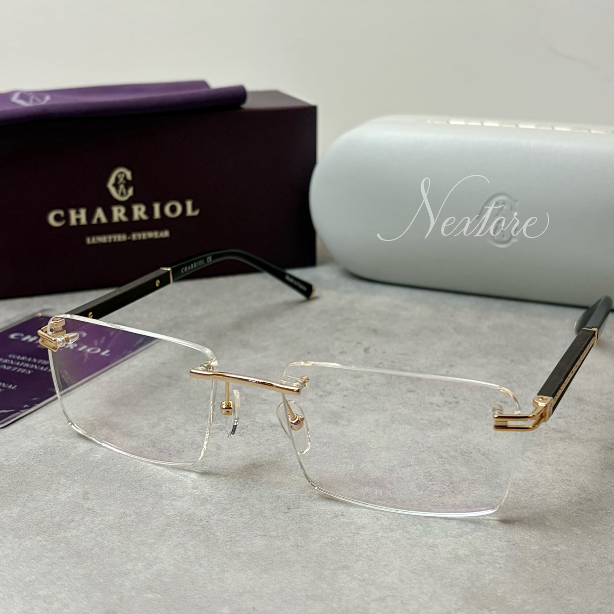 【並行輸入品】【正規品・新品】CHARRIOL シャリオール PC75081 C03 フランス製 リムレス サングラス メガネ 眼鏡 メンズ レディース 伊達メガネ ビジネス 普段使い おしゃれ プレゼント ギフト クリスマス 送料無料