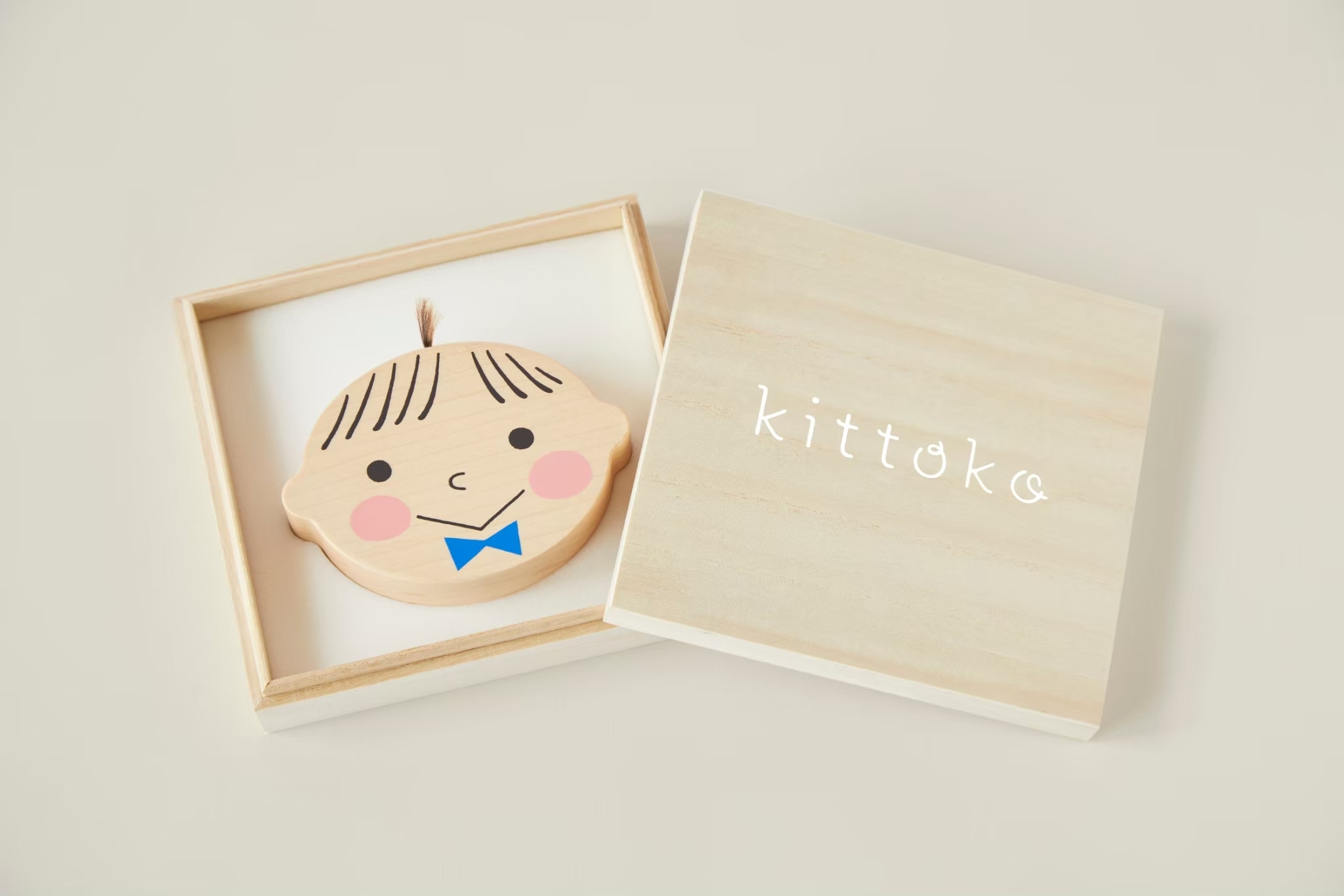 kittoko【blue】ファーストヘア ファーストカット 出産祝い お誕生日 ギフト プレゼント　赤ちゃん　筆