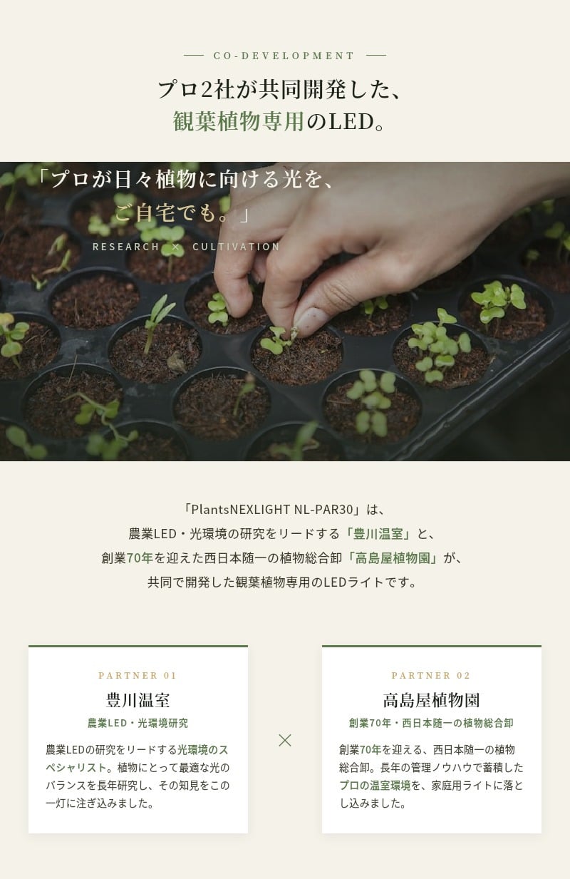 PlantsNEXLIGHT 植物育成ライト NL-PAR30 LED 観葉植物 多肉植物 塊根植物 室内 E26 1年保証 PSE アガベ コーデックス パキポディウム グラキリス モンステラ ガジュマル サボテン エアプランツ インテリア おしゃれ