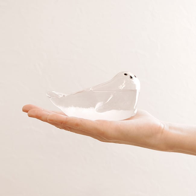 Storm Glass ストームグラス アザラシ[気象計 天気予報 インテリア オブジェ 置物 かわいい おしゃれ インテリア雑貨 ガラス プレゼント ギフト 雑貨 結晶 天気 置き物 贈り物 アニマル 動物 ガラス雑貨 インテリア小物]