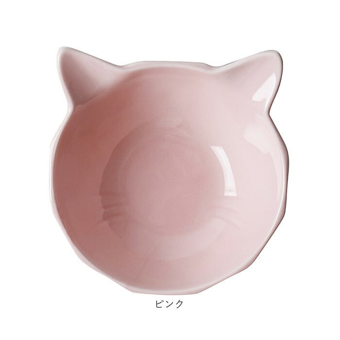 フードボウル 猫用 通販 陶器製 ペット食器 猫型フードボール 猫用フードボウル 斜めペットボウル 猫型皿 おしゃれ 可愛い かわいい エサ皿 犬猫兼用ご飯皿 キャットボウル 猫 ねこ 水入れ ねこ型プレート ペット用給餌器 傾斜付きフードボウル 陶器