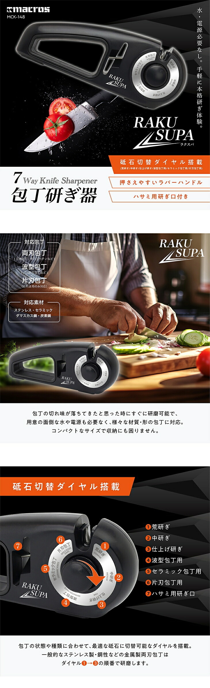 7通り研ぎ器「ラクスパ」