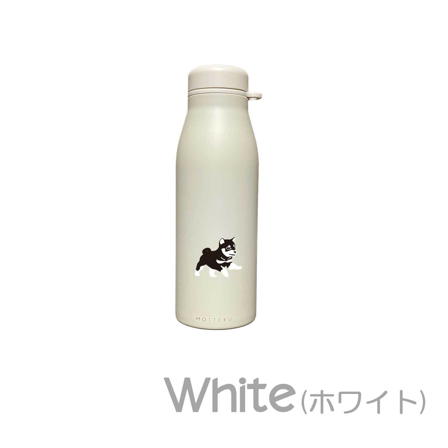 豆柴 ショルダー ステンレスボトル 500ml 保温 保冷 ステンレス 真空 断熱 二重構造 水筒 マイボトル カラビナ ベルト ストラップ オリジナル 柴犬 日本犬 犬 ペット