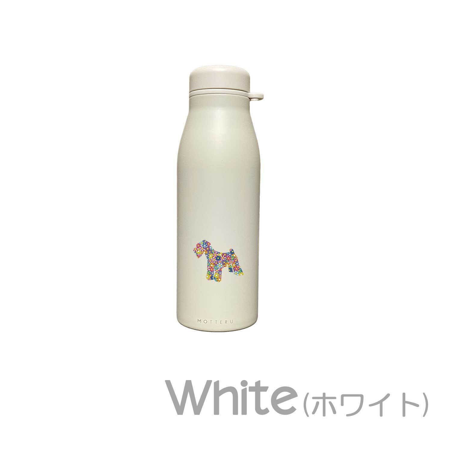 フラワーシュナ ショルダー ステンレスボトル 500ml 保温 保冷 ステンレス 真空 断熱 二重構造 水筒 マイボトル カラビナ ベルト ストラップ オリジナル ミニチュアシュナウザー ミニシュナ シュナウザー 犬 ペット