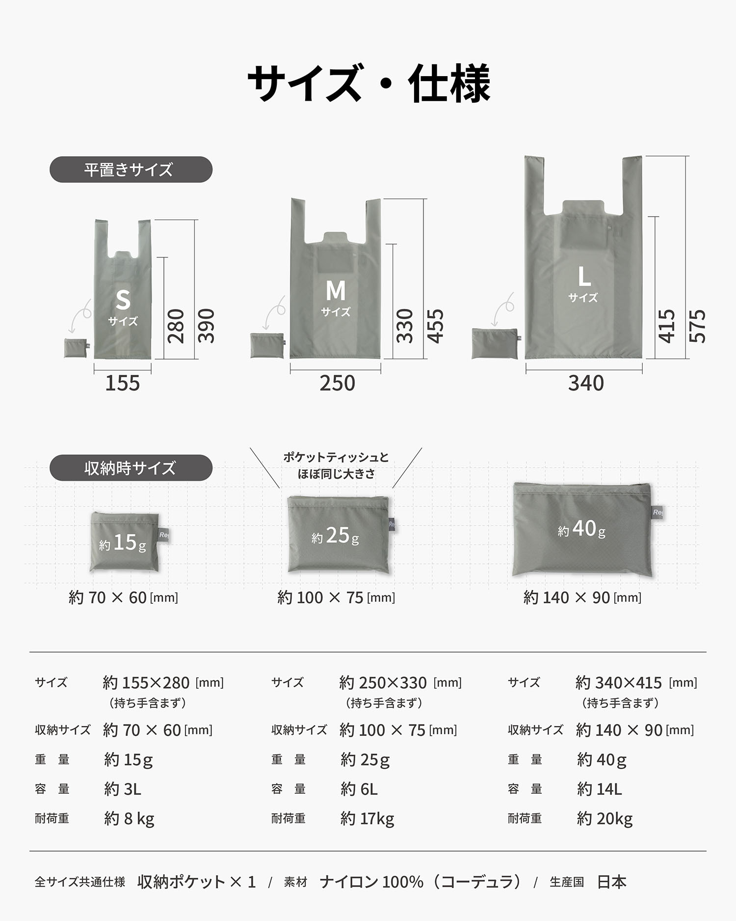 エコバッグ Regile2（レジル2） Mサイズ マイバッグ メンズ 折りたたみ ミニマル コンパクト 父の日 日本製 エコバック コンビニ プチギフト 送別会 退職祝い 異動祝い [aso]