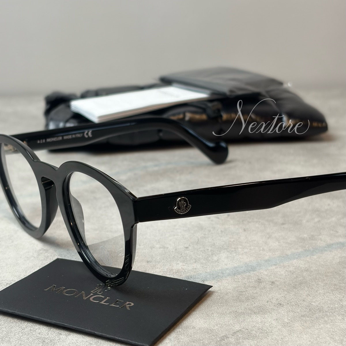【並行輸入品】【正規品・新品】MONCLER モンクレール ML5006 001 48 イタリア製 クリア サングラス メガネ 眼鏡 メンズ レディース 伊達メガネ ビジネス