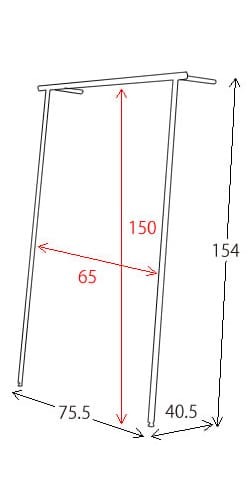 ラック メタリック室内物干し 2色対応 H150cm メッキ ハンガー コート掛け コートハンガー ハンガーパイプ 収納 物干し 洗濯干し衣類収納 幅75.5cm グリーン スチール 立て掛け型 スリム 省スペース 頑丈 組立品 新生活