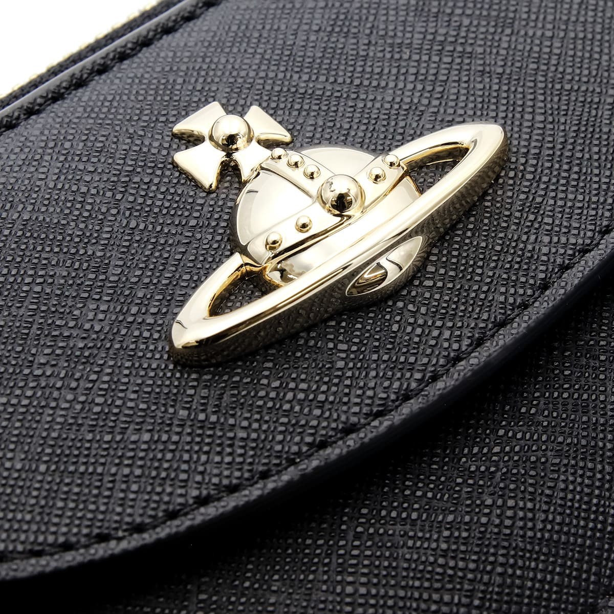 ヴィヴィアンウエストウッド フラグメントケース レディース Vivienne Westwood 5112001GU S000B N401 ブラック ハーフムーン カードケース コインケース 小銭入れ サフィアーノ調 オーブ ミニ財布