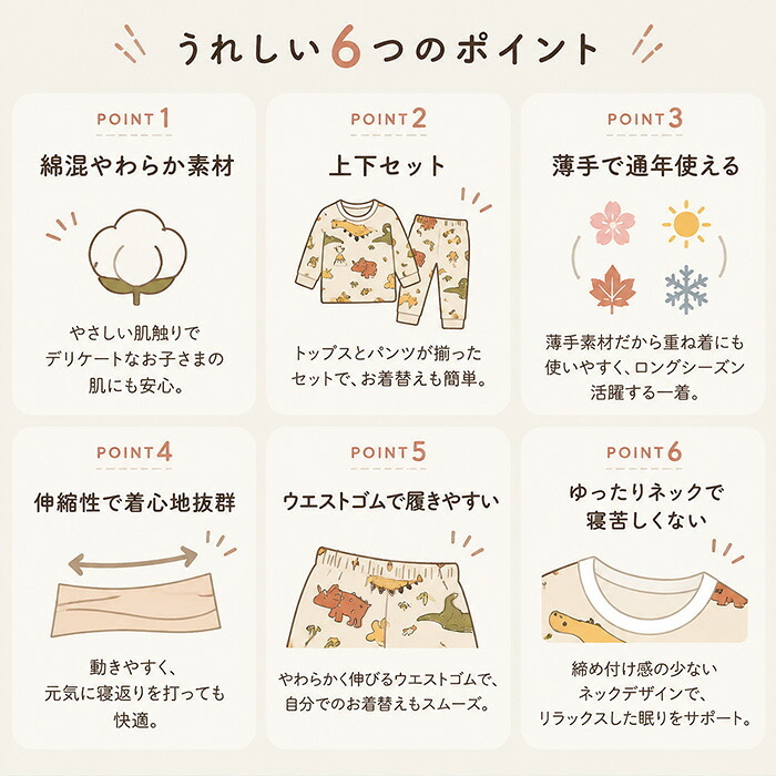 キッズ パジャマ ルームウェア 長袖 通販 部屋着 子供 子ども こども 寝巻 寝巻き ナイトウェア キッズパジャマ 長袖シャツ 長ズボン ロングパンツ キャラクター セットアップ 丸首 上下 女の子 男の子 ユニセックス 男女兼用 お洒落 可愛い かわいい