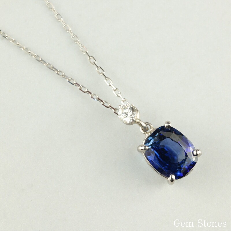  ブルーサファイア 　１．０４６ct 　ダイヤモンド　ネックレス 　ペンダント プラチナネックレス Pt900　ネックレス レディース 一粒ネックレス  誕生石 シンプル Drops